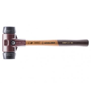 HALDER NO. 3002 SIMPLEX MALLET WITH BLACK INSERTS (COMPOSITE RUBBER, MEDIUM HARD )