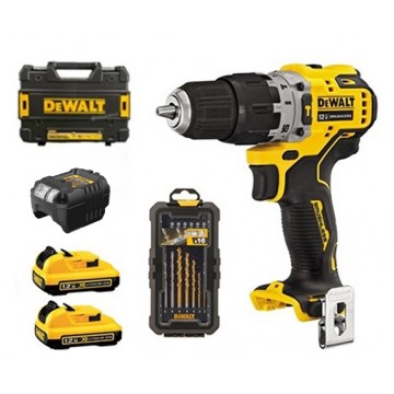 DEWALT 12V MAX BRUSHLESS XTREME™ SUB-COMPACT HAMMER DRILL WITH ACCESSORIES (2.0AH X2) DCD706D2A