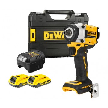 DEWALT 20V MAX BRUSHLESS ATOMIC™ 1/2" DETENT PIN ANVIL IMPACT WRENCH (2.0AH X2) DCF922D2
