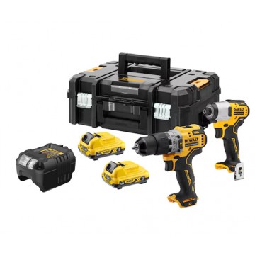 DEWALT 12V MAX BRUSHLESS TWIN KIT DCD706 + DCF801 (3.0AH X2) DCK2111L2T