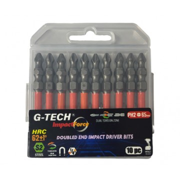 G-TECH 10-PC IMPACTFORCE DBL IMPACT DRIVER BIT