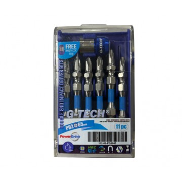 G-TECH 10-PC POWERDRIVE DBL IMPACT DRIVER BIT