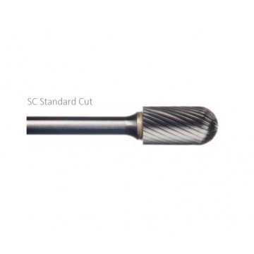IMCO CARBIDE BURRS - CYLINDER SHAPE RADIUS END (SC)