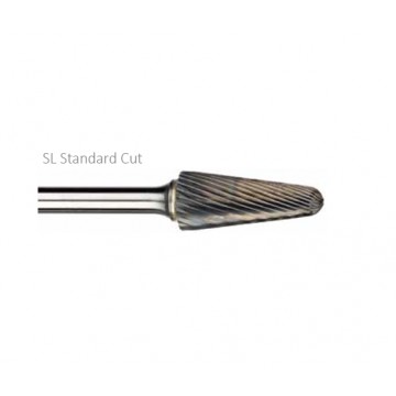 IMCO CARBIDE BURRS - TAPER SHAPE RADIUS END (SL)
