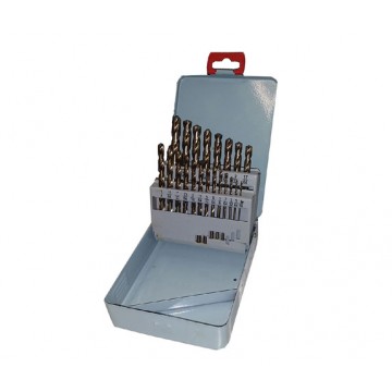 PROJOBBER COBALT STEEL DRILL SET, 135° SPLIT POINT, GROUND, AMBER FINISH, METRIC SIZE