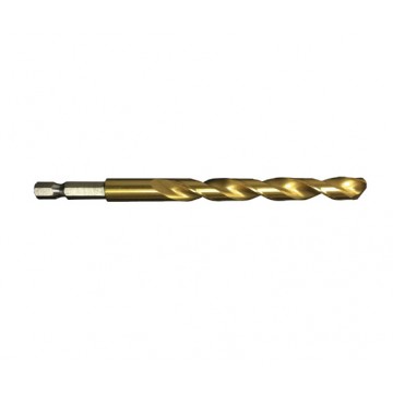 PROJOBBER M2 TiN COATING PARABOLIC FLUTE, 135° SPLIT POINT HEX SHANK HSS DRILL BIT, METRIC SIZE